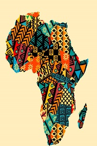 Colourful map of africa 