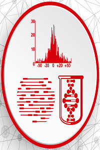 Red logo on white background showing graph and genome sequences