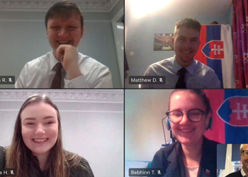 NATO students on Zoom call