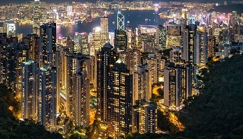 Night skyline Hong Kong