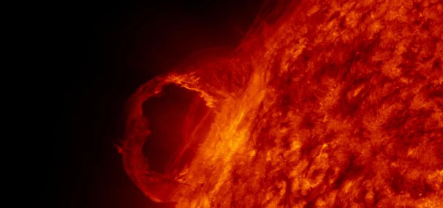 Solar flares bursting from the sun