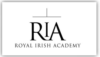 Royal Irish Academy logo - words and abbreviation - with inverted T at top