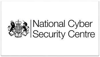 National Cyber Security Centre logo with heraldic crest featuring a crowned lion and a unicorn 