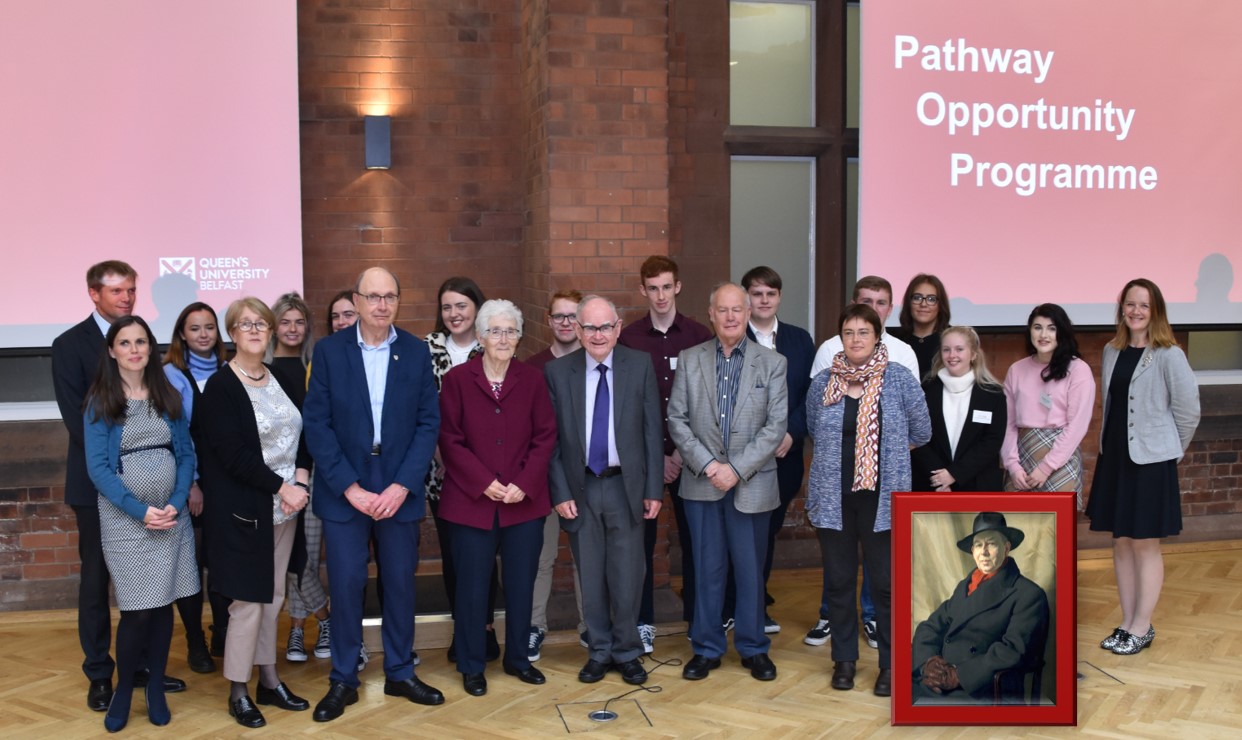 Pathway Opportunity Programme students and donors gather in Riddel Hall