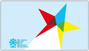 ESWRA logo (small) beside five pointed star in light blue, red and yellow and overlapping to form purple and green