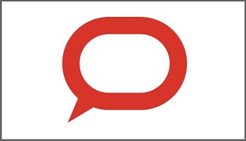 The Conversation logo - red Q on white background