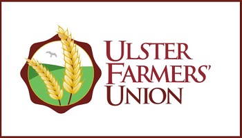 Ulster Farmers' Union logo - two ears of corn, set against green countryside inside stylised tractor wheel