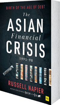 Book cover titled "The Asian Financial Crisis"